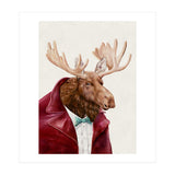 Moose In Maroon (Print Only) thumbnail
