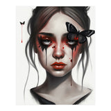 Goth Girl With Butterflies Portrait (Print Only) thumbnail