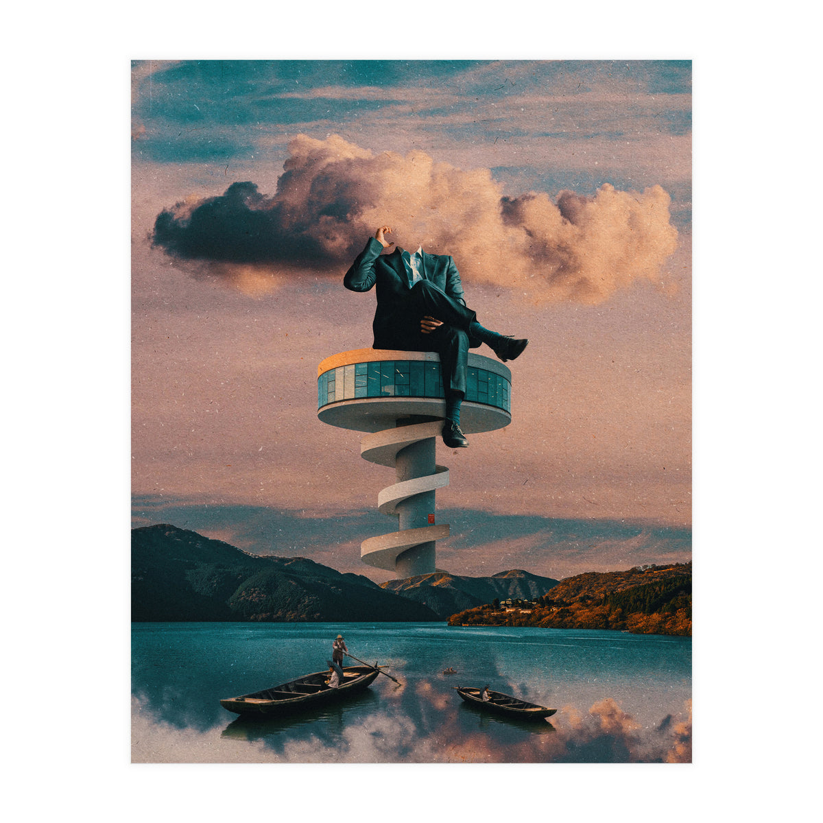 Man On The Tower (Print Only)