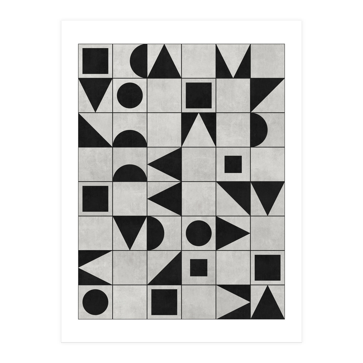 My Favorite Geometric Patterns No.12 - Grey (Print Only)