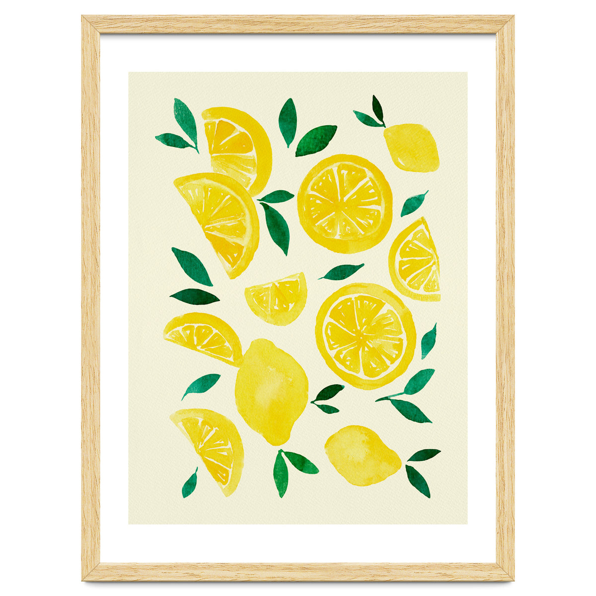 Watercolor lemons