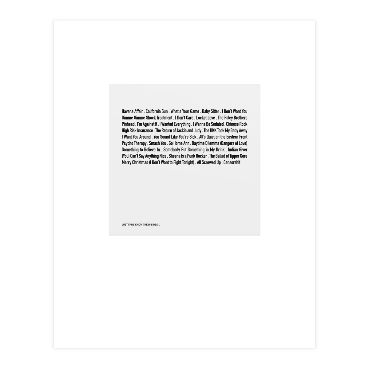 JUST RAMONES (Print Only)