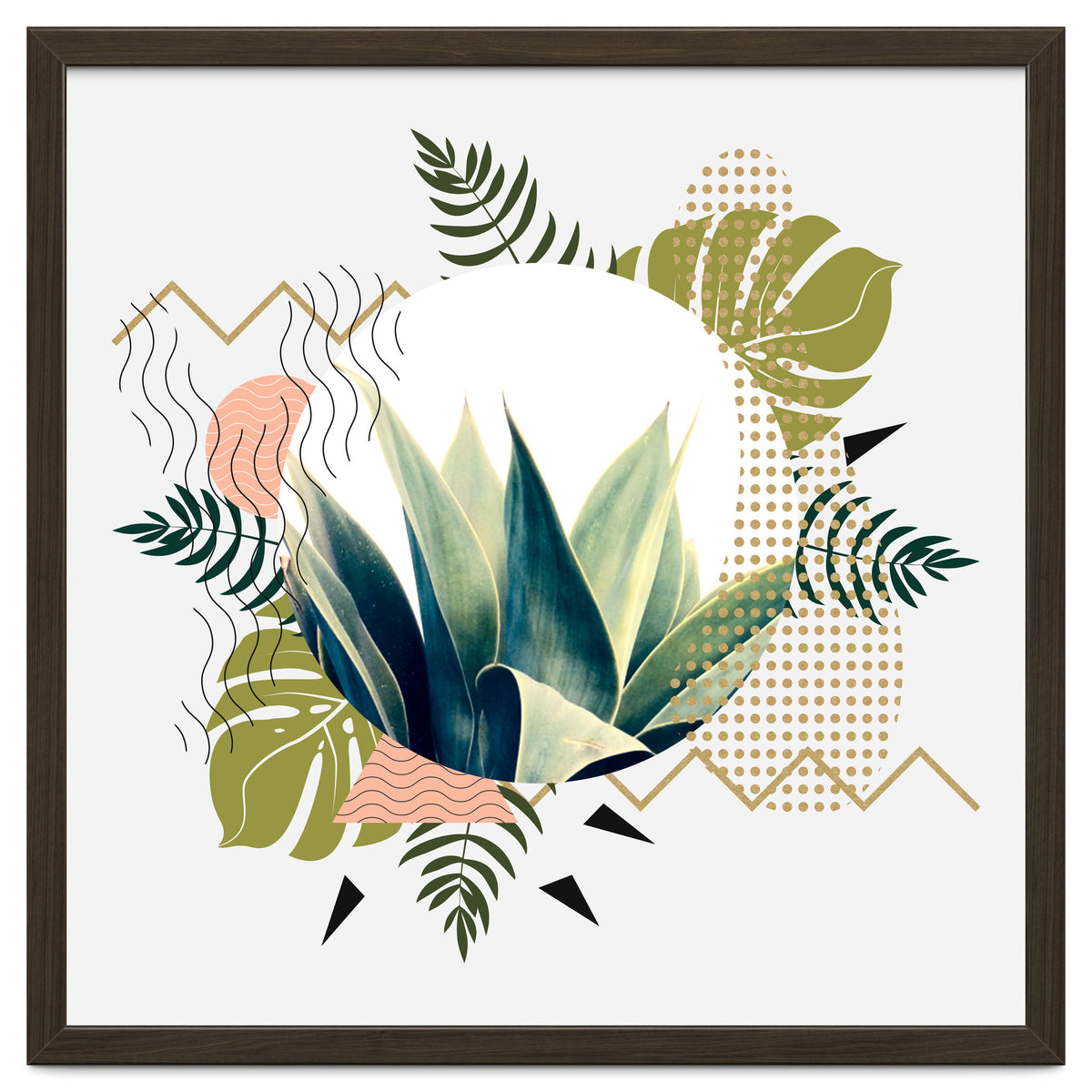 Abstract geometrical and botanical shapes
