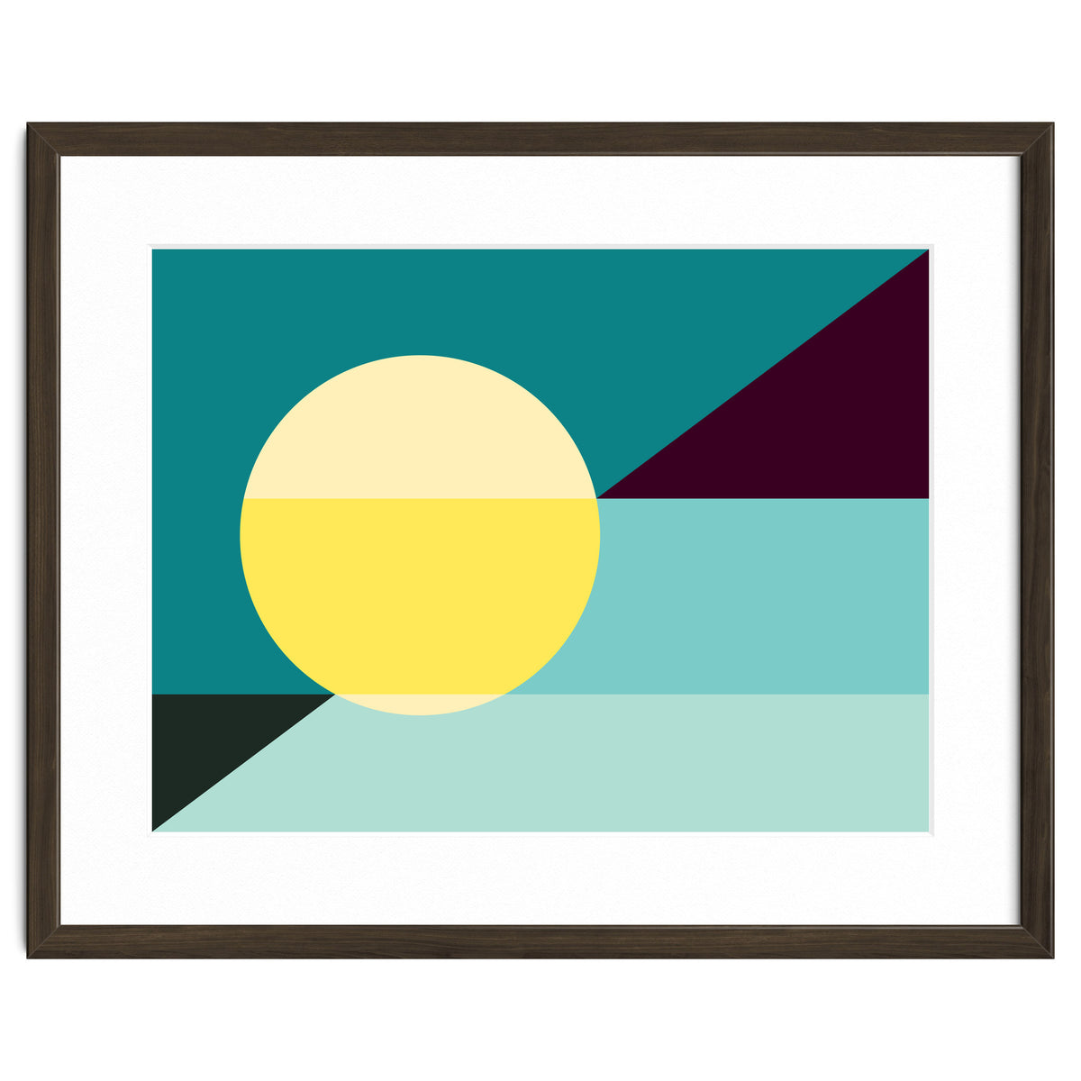 Geometric Shapes No. 3 - teal, purple & yellow