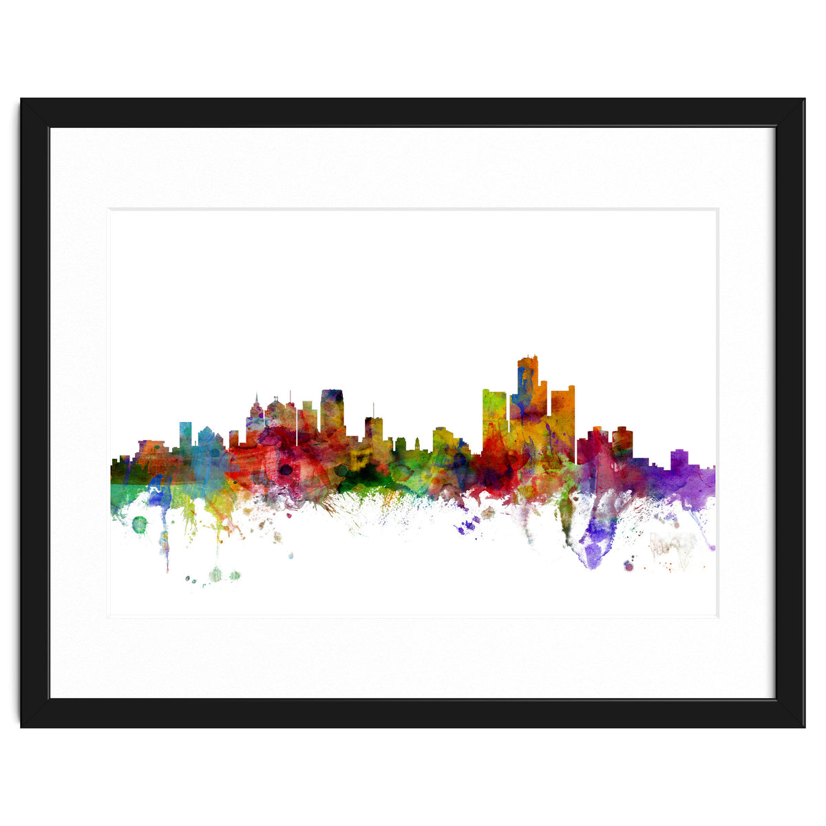 Detroit Michigan Skyline