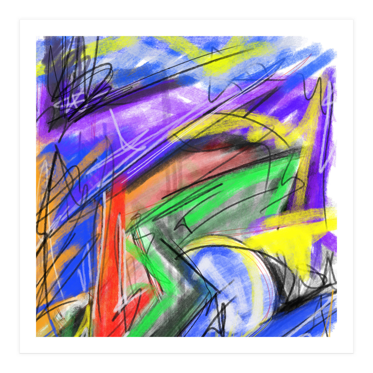 Paths Of Colors And Traces (Print Only)