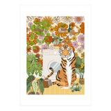 Tiger in Groovy Laundry Room (Print Only) thumbnail