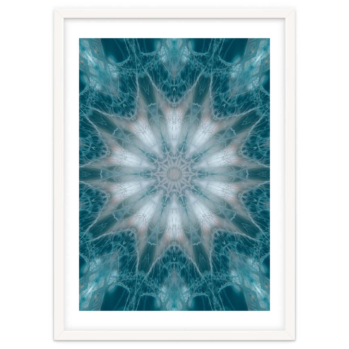 Mandala - Green, White, Rose