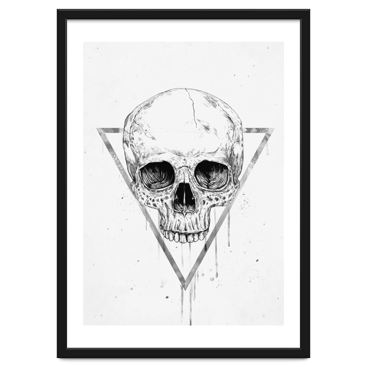 Skull In A Triangle (bw)