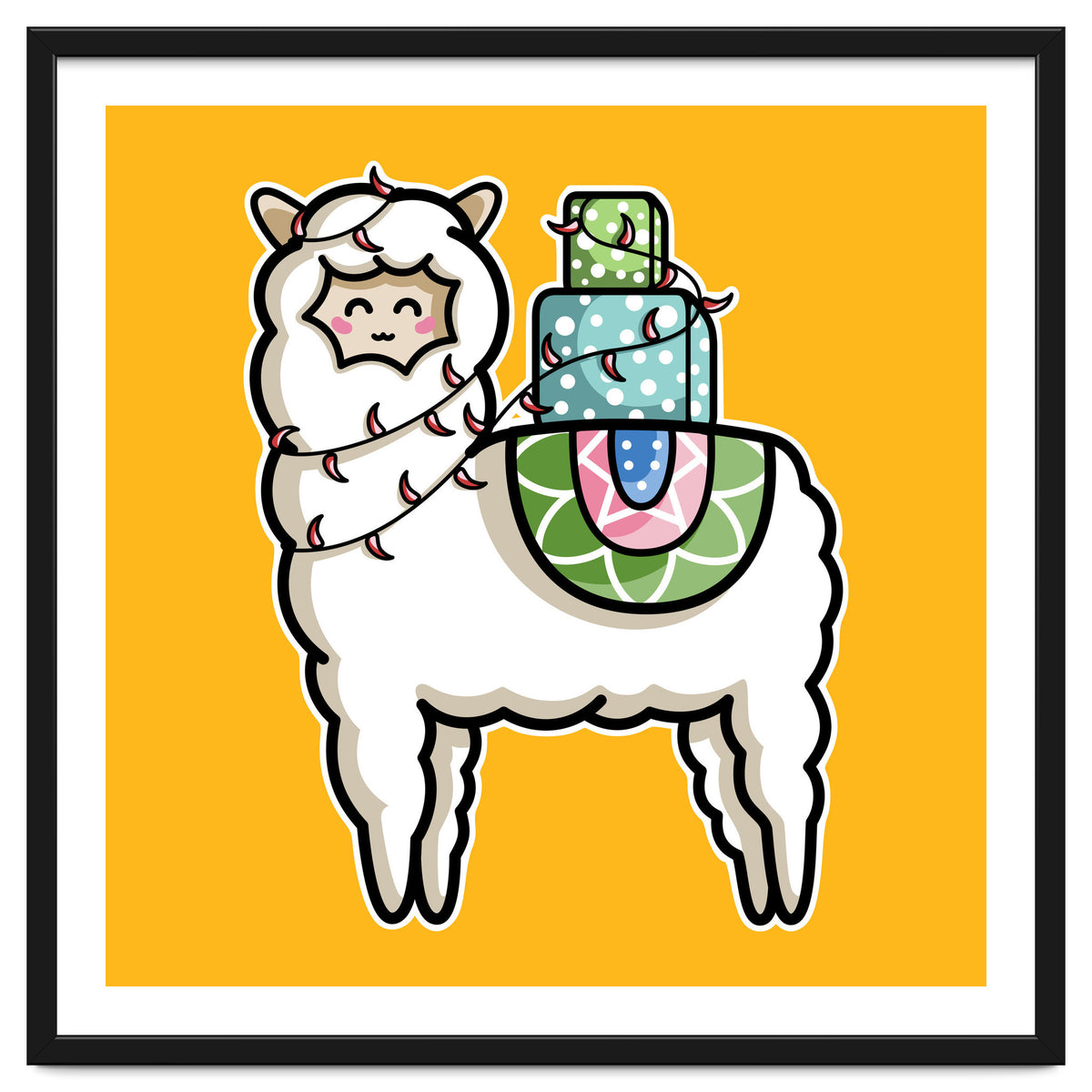 Kawaii Cute Gift Carrying Llama