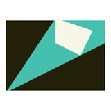 Geometric Shapes No. 72 - turquoise, white & black (Print Only) thumbnail