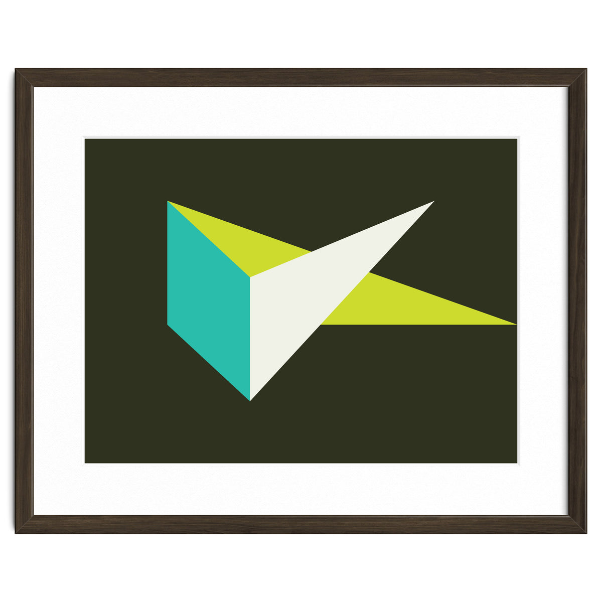 Geometric Shapes No. 67 - turquoise & lime