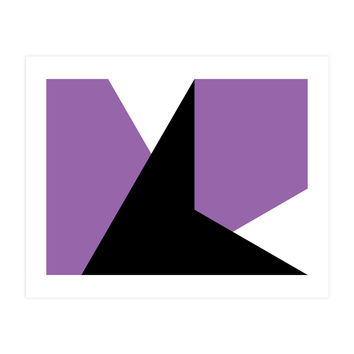 Geometric Shapes No. 64 - purple & black (Print Only)