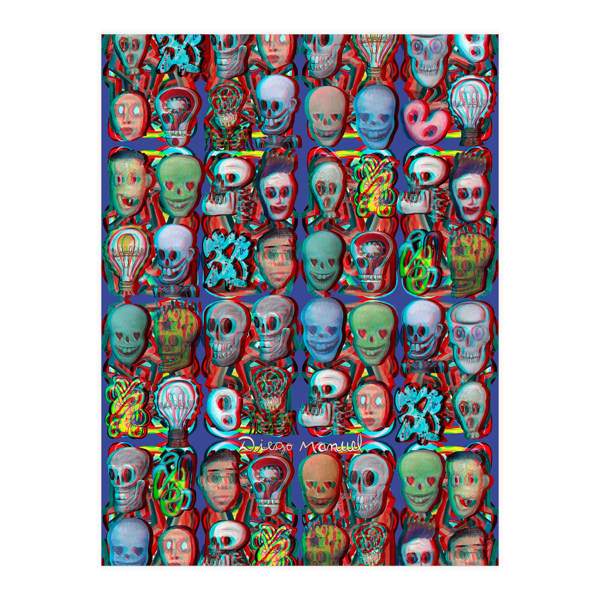 Formas 14 34 3d Y Calaveras 2 (Print Only)