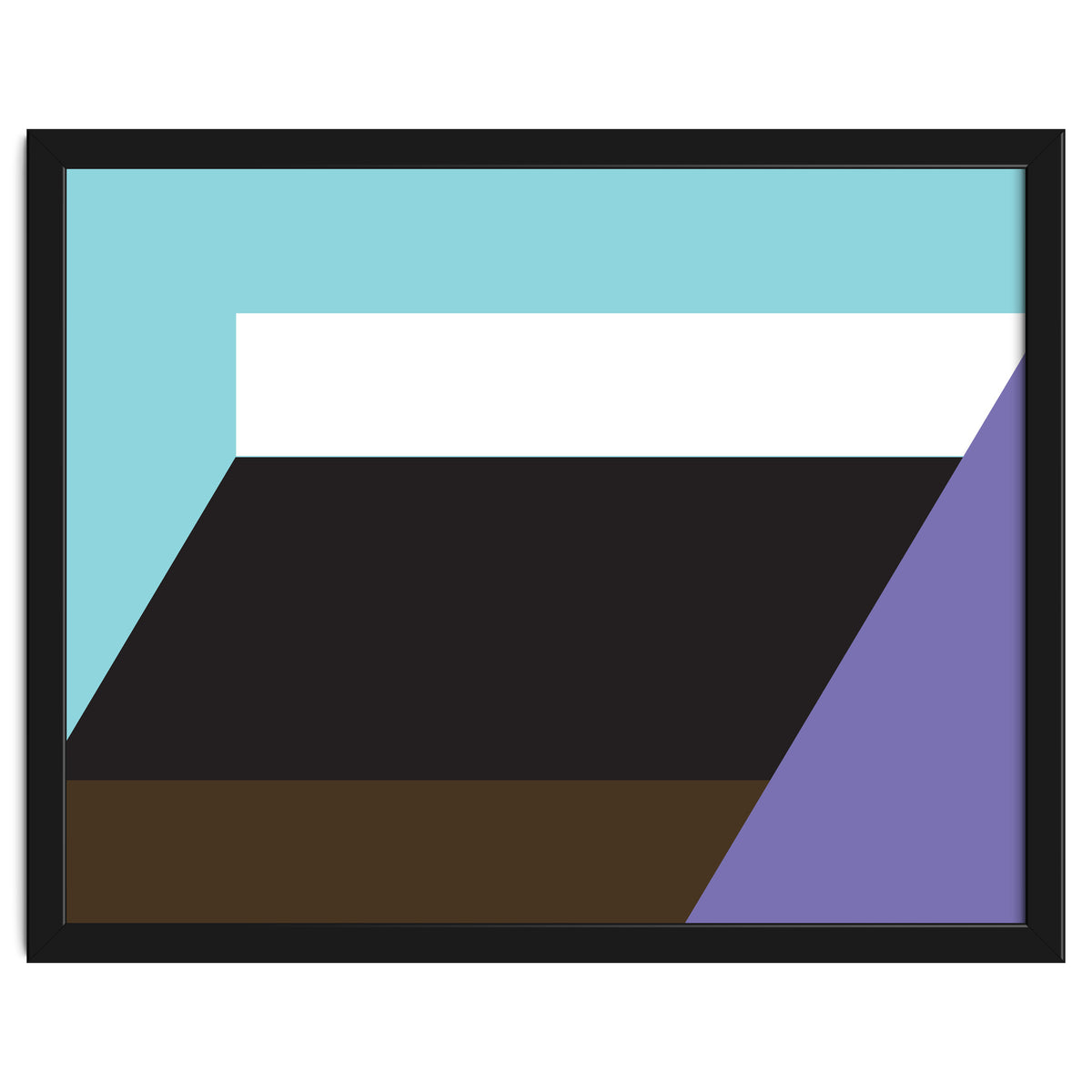 Geometric Shapes No. 34 - purple, blue & black