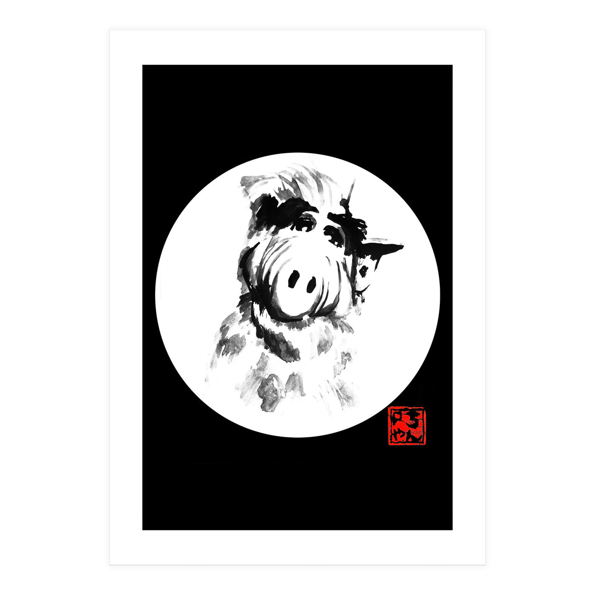 alf in white (Print Only)