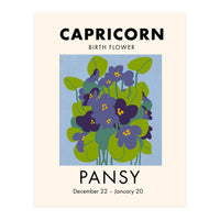 Capricorn Birth Flower Pansy (Print Only)