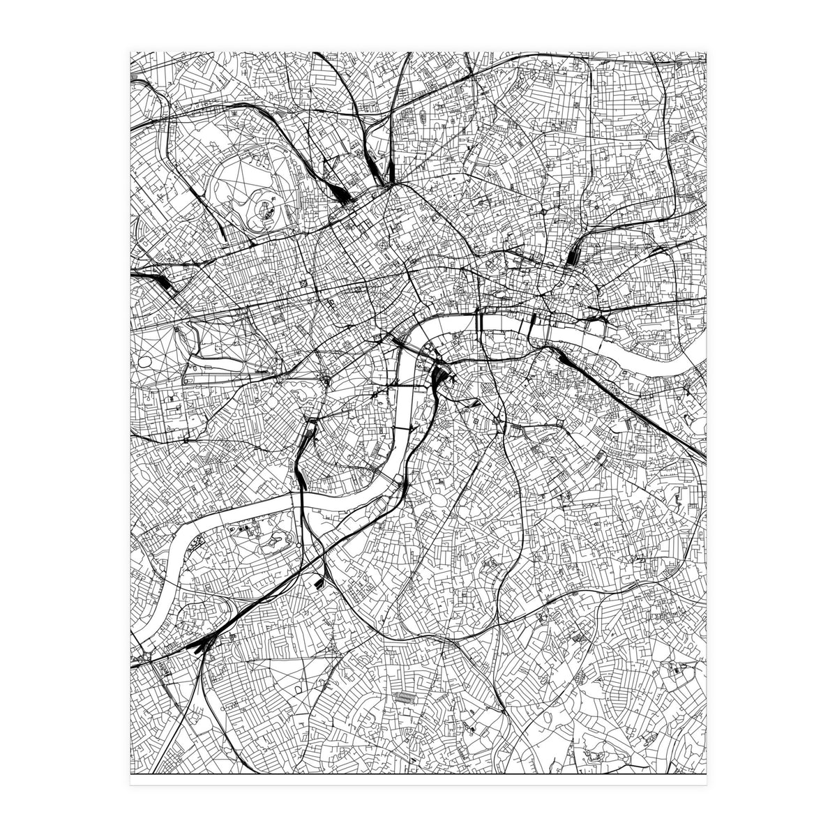 London White Map (Print Only)
