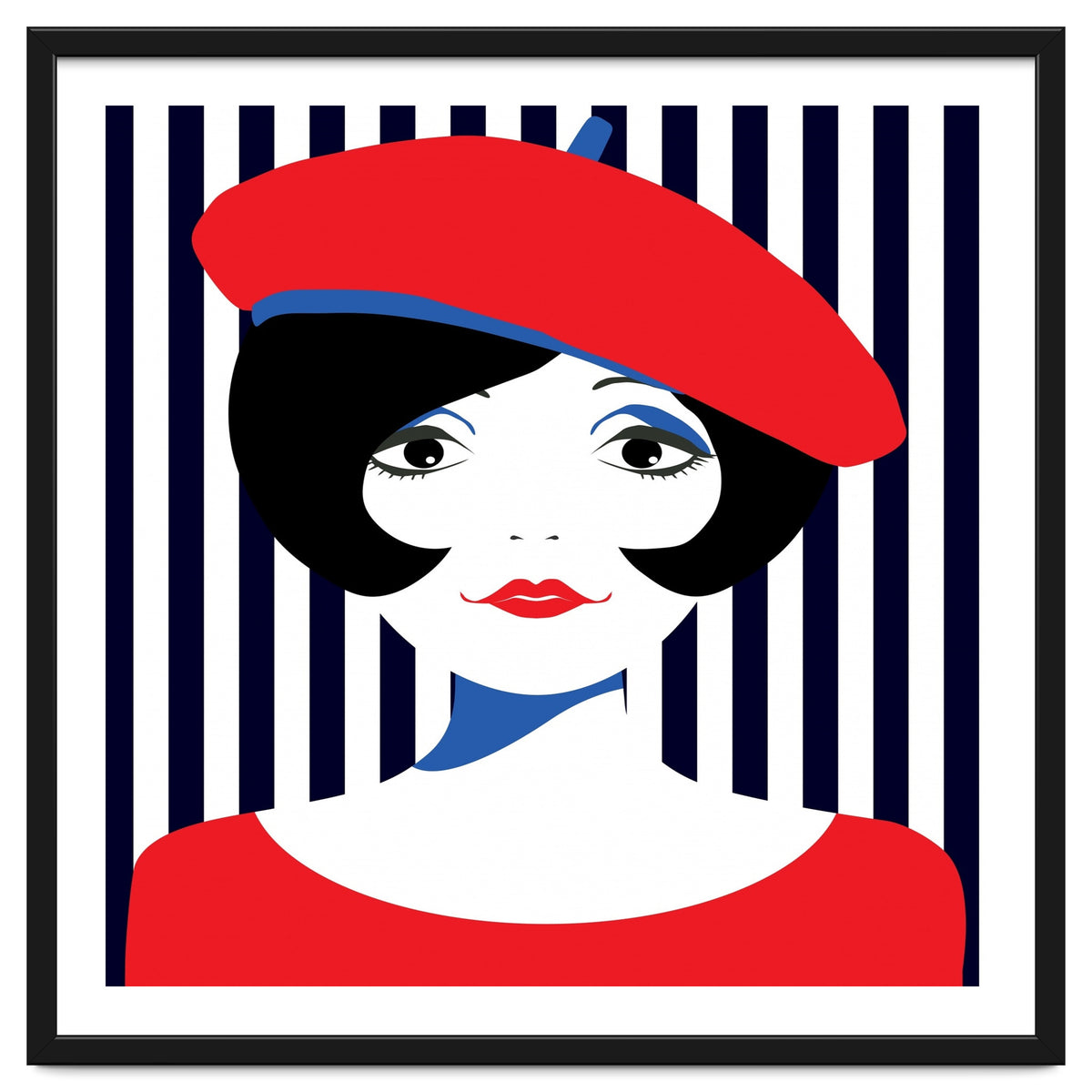 Retro French Young Woman