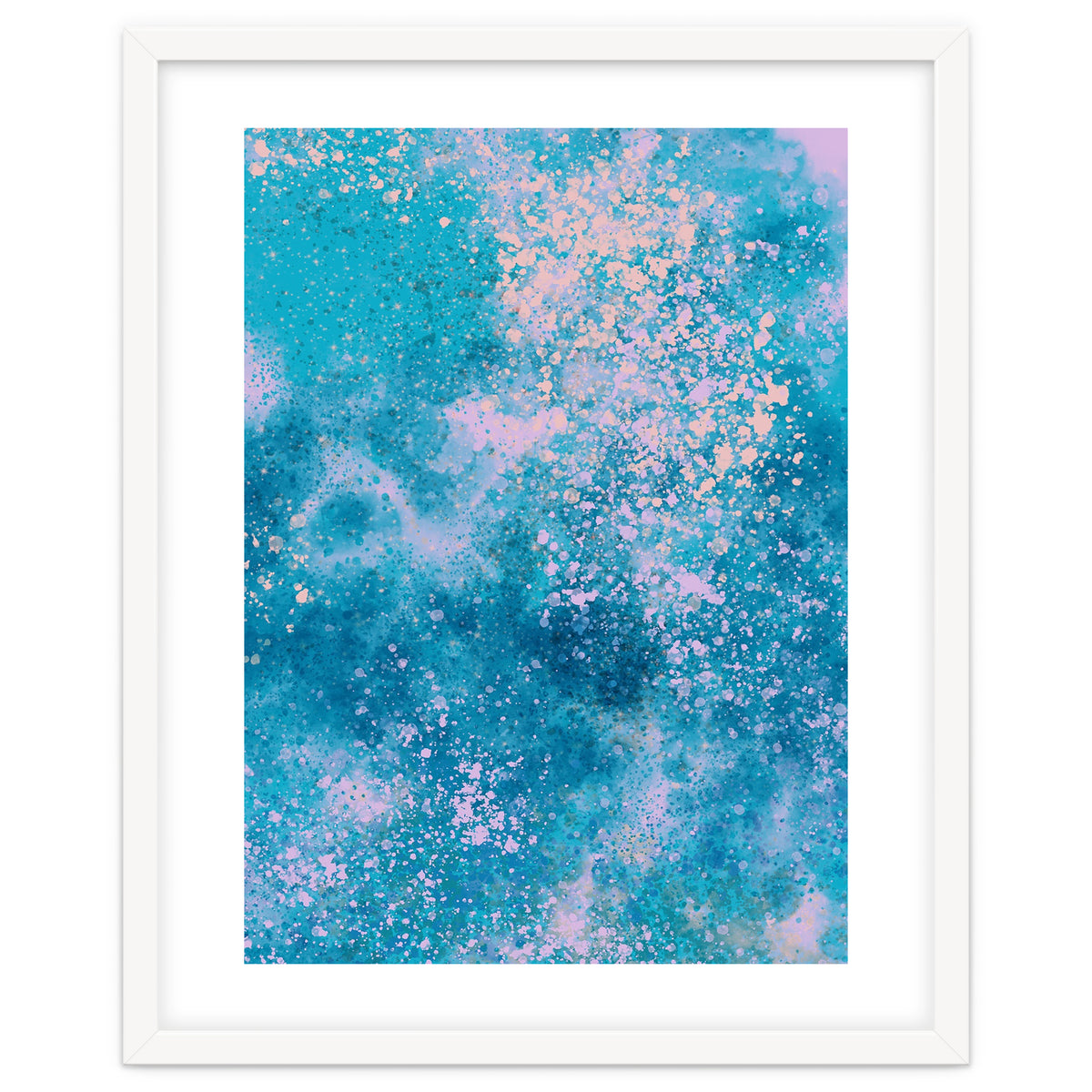 Abstract Watercolor Pink Blue