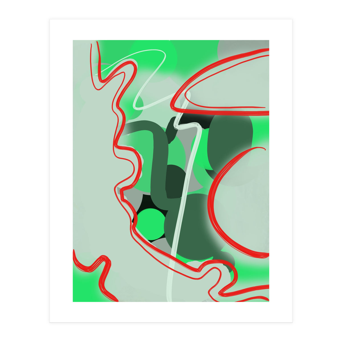 Abstraction In Complementary Colors 1 (Print Only)