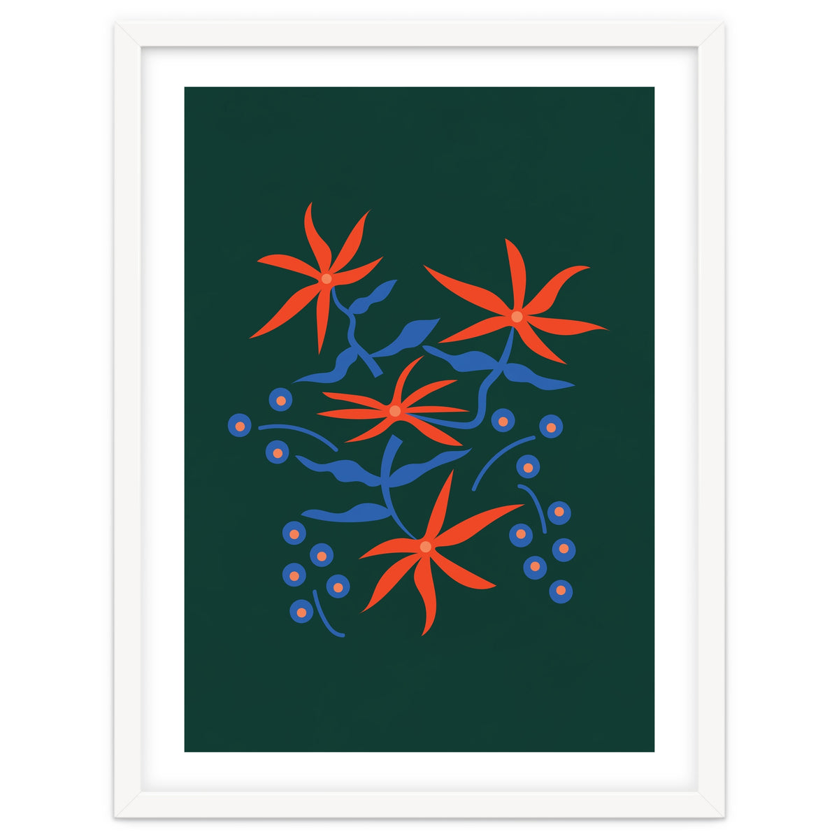 Abstract Retro Botanical Art