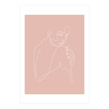 Sleep woman line pink (Print Only) thumbnail