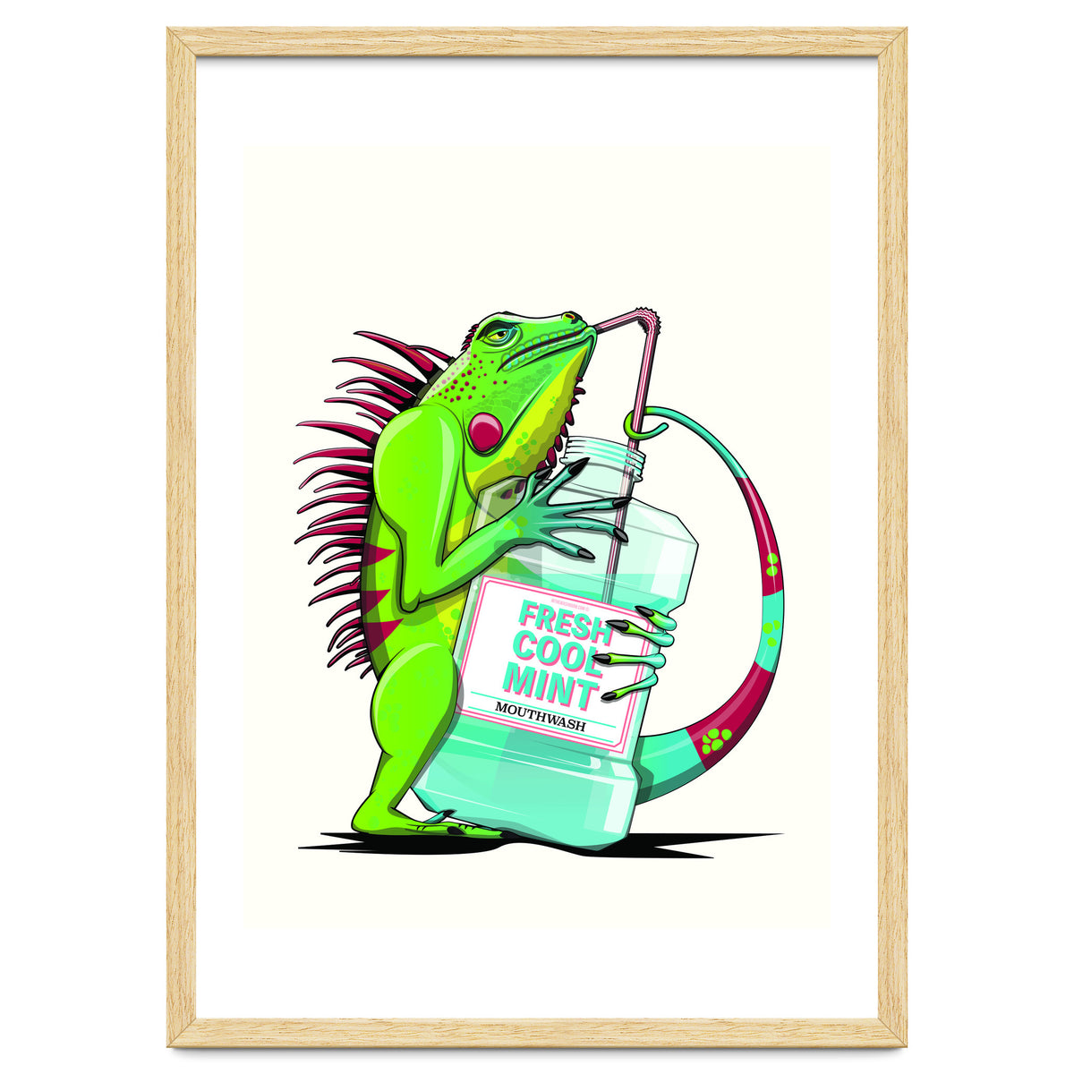 Iguana using Mouthwash, Funny bathroom humour