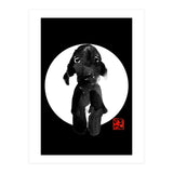 cute dog in white (Print Only) thumbnail