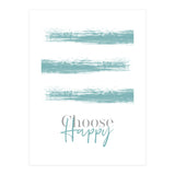 Text Art CHOOSE HAPPY | turquoise (Print Only) thumbnail