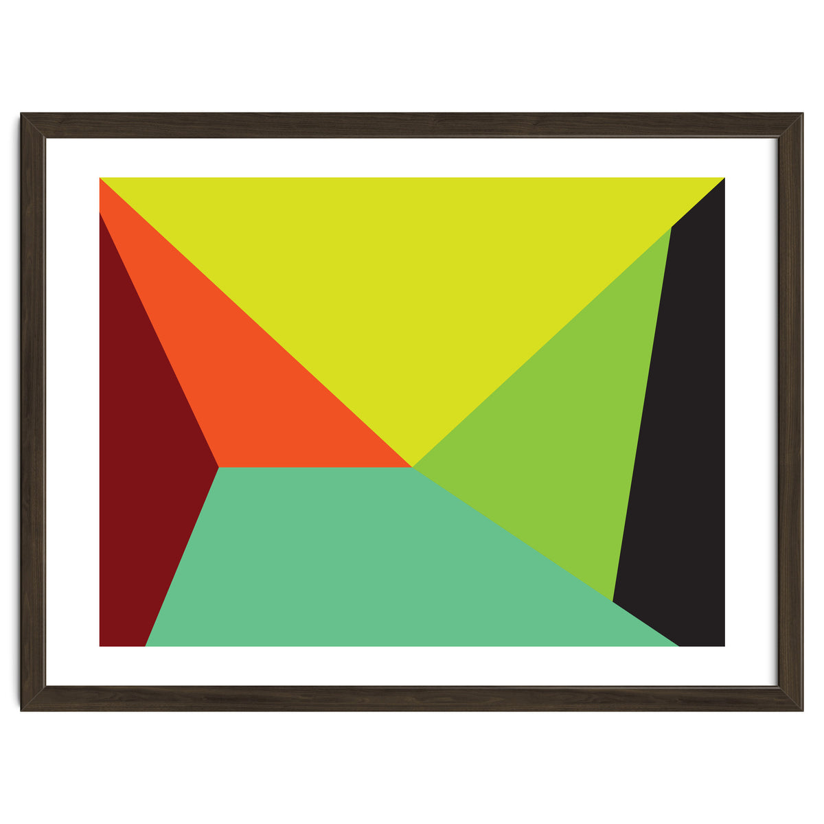 Geometric Shapes No. 31 -  yellow, orange & green