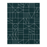 My Favorite Geometric Patterns No.8 - Green Tinted Navy Blue (Print Only) thumbnail