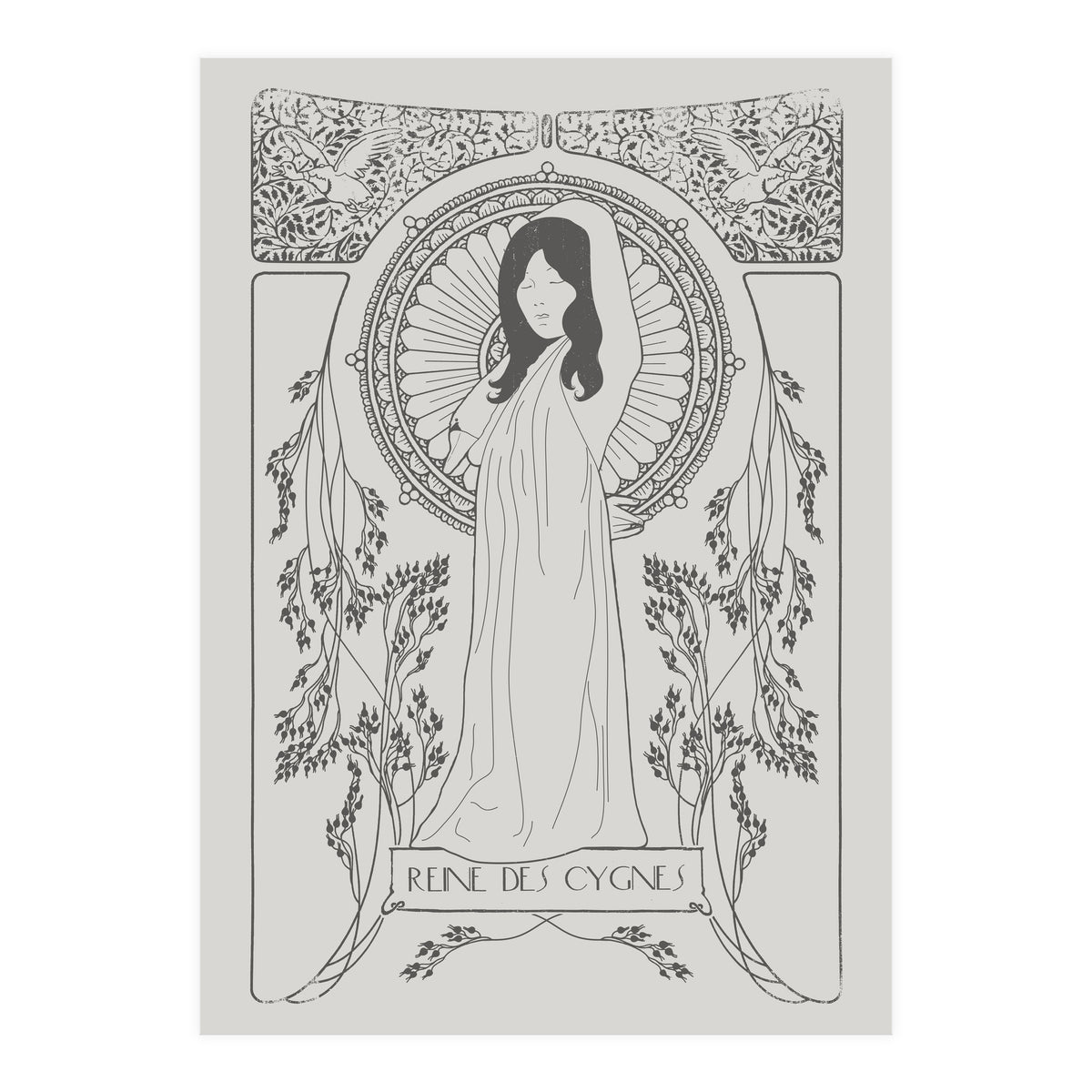 Reine Des Cygnes Grey (Print Only)