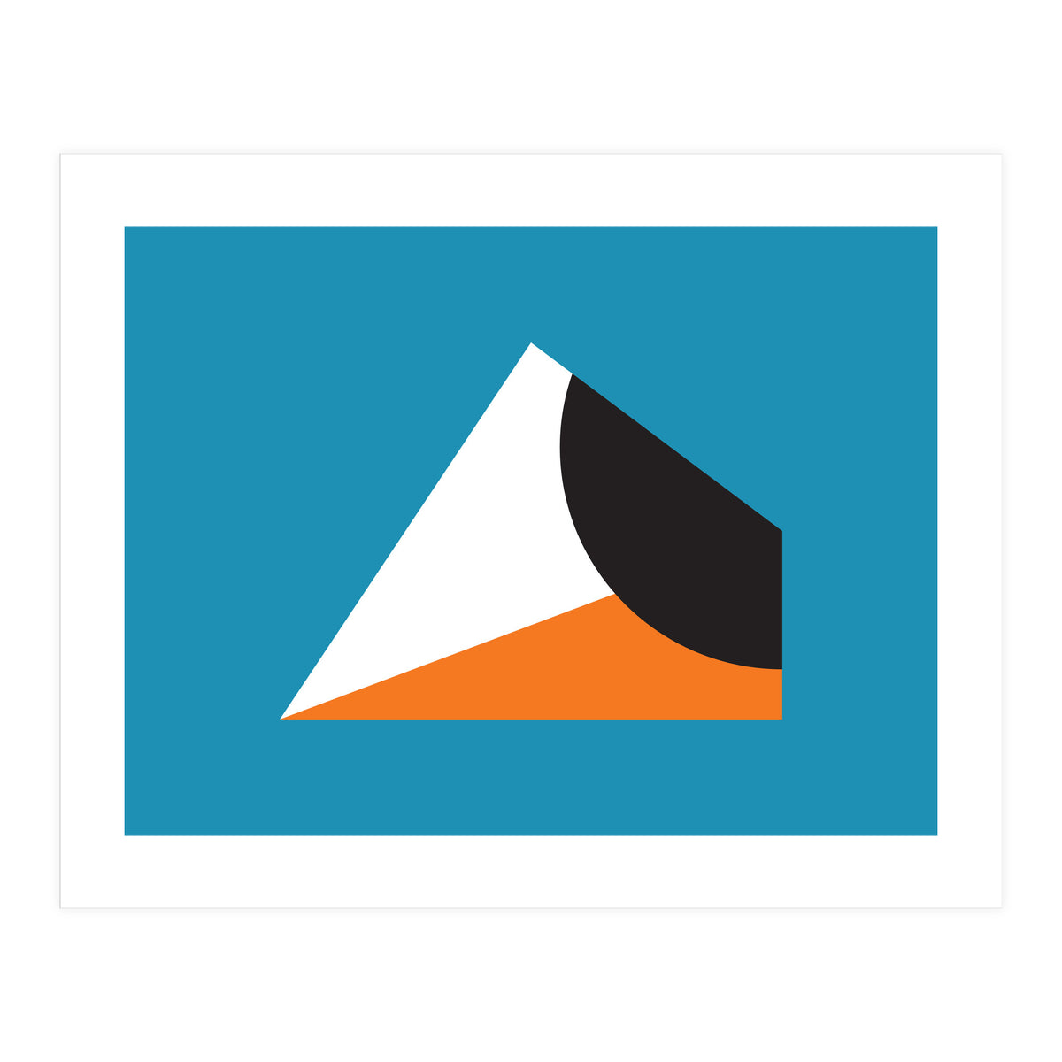 Geometric Shapes No. 16 - blue & orange (Print Only)