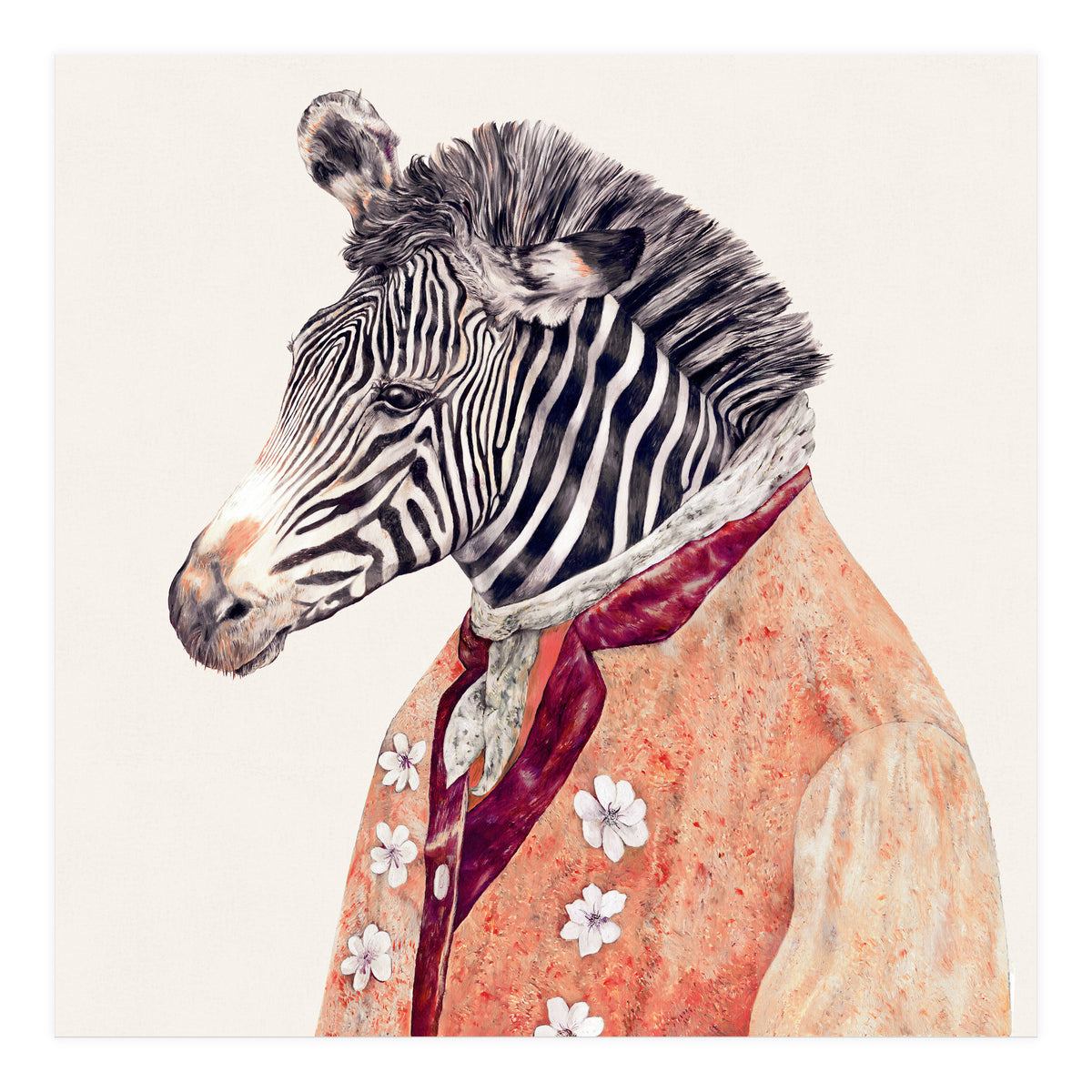 Zebra Cream (Print Only)