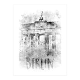 Monochrome Art BERLIN Brandenburg Gate | Watercolor (Print Only) thumbnail
