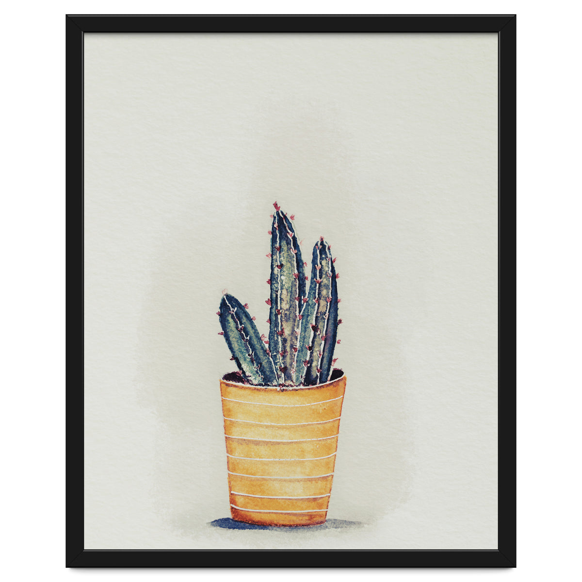 Cactus in yellow pot