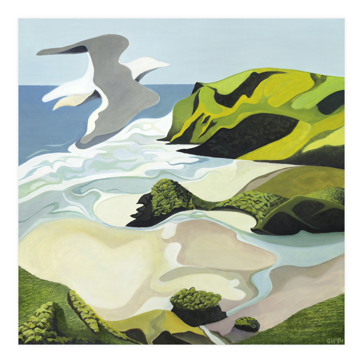 Gull Over Anawhata (Print Only)