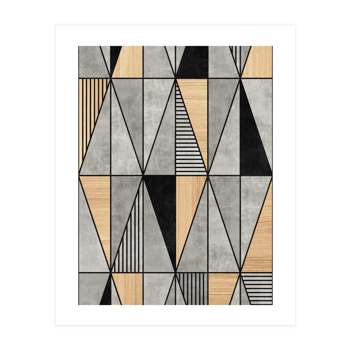 Concrete and Wood Triangles (Print Only)