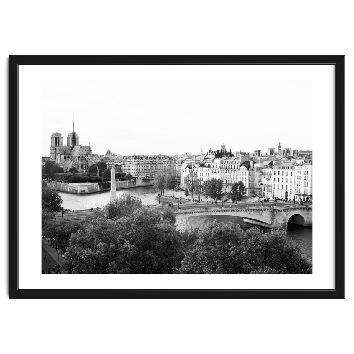 Paris View in Black and White