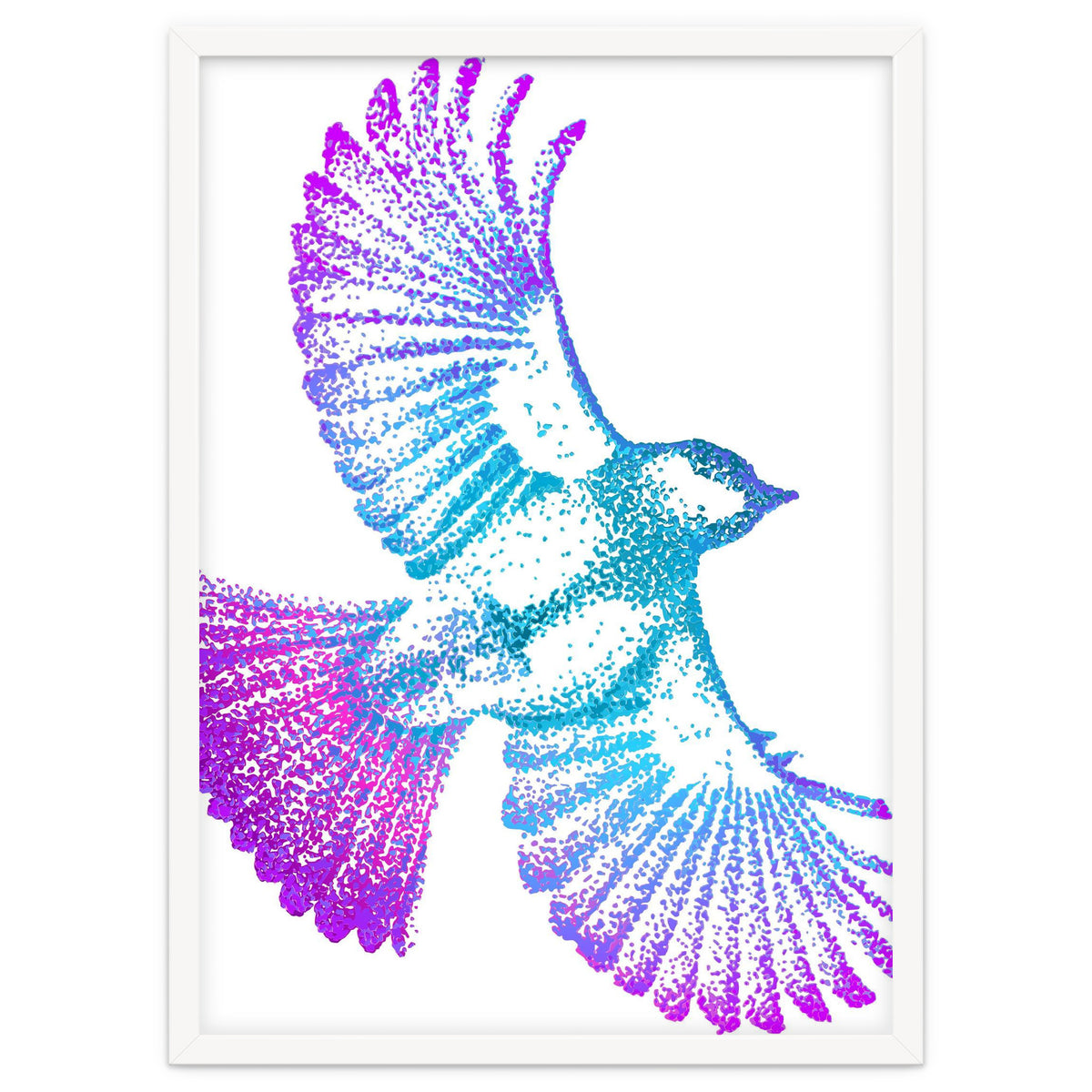 Flying Bird in Electric Blue
