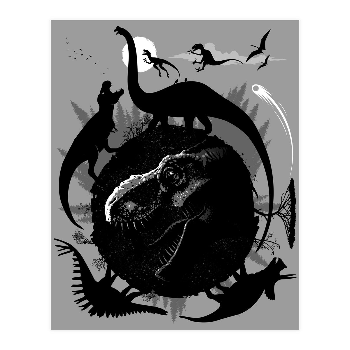 Circle of T-Rex (Print Only)