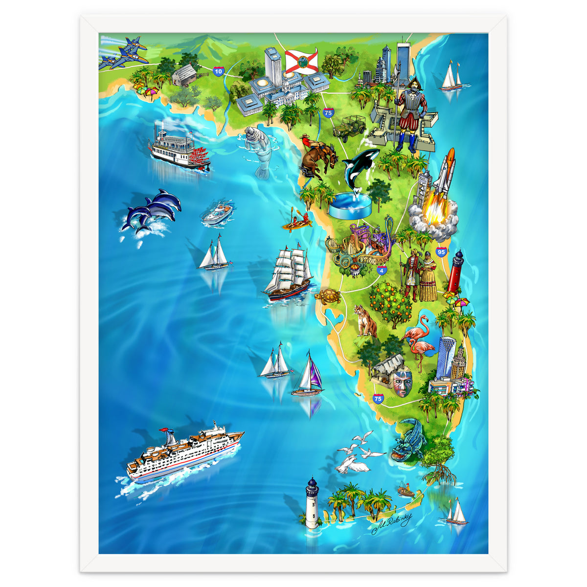 Florida Illustrated Map