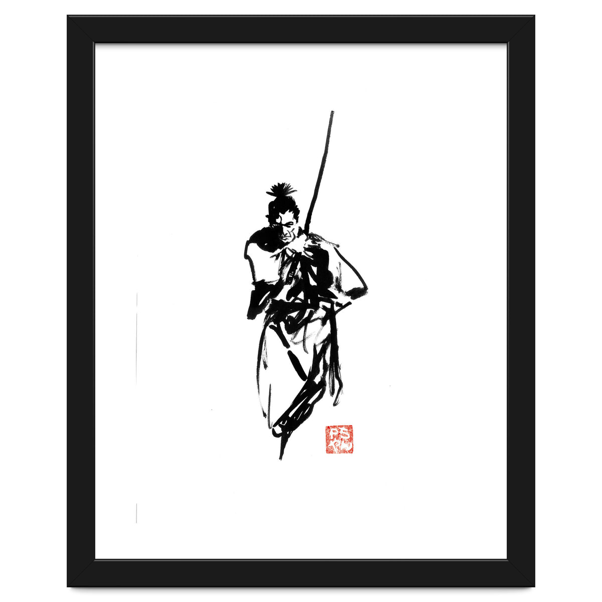 Samurai and sword