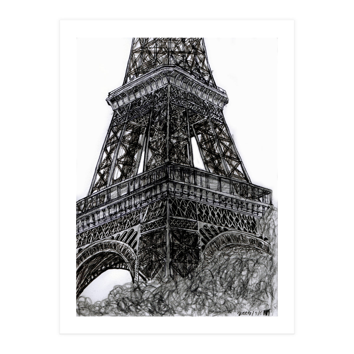 Arriving To The Eiffel (Print Only)