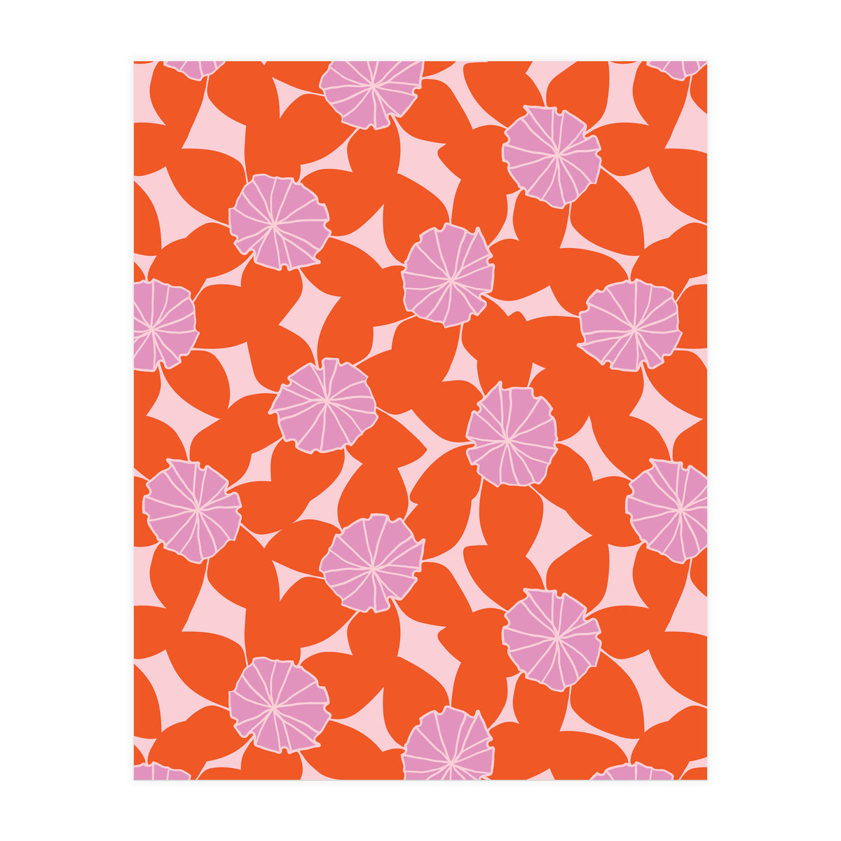 Purple Flower Pattern (Print Only)