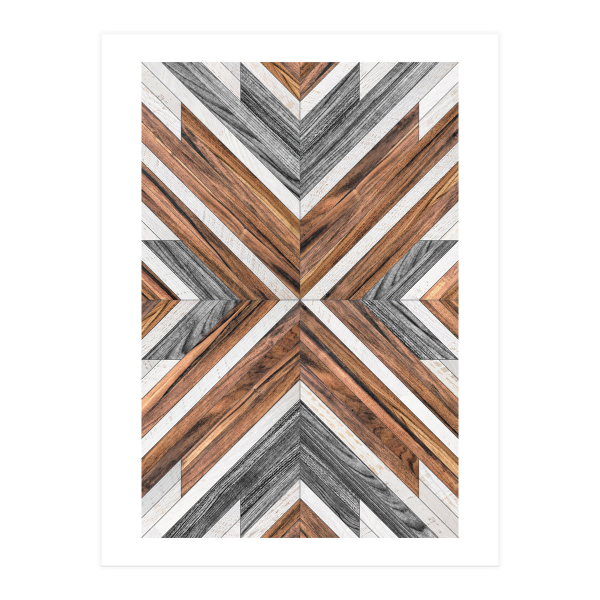 Urban Tribal Pattern No.4 - Wood (Print Only)