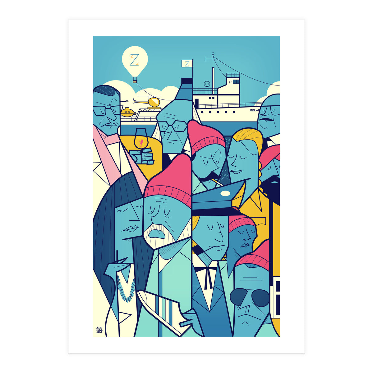 Acquatic Life With Steve Zissou (Print Only)