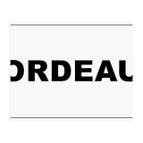 Let`s go to Bordeaux, France! white road sign (Print Only) thumbnail