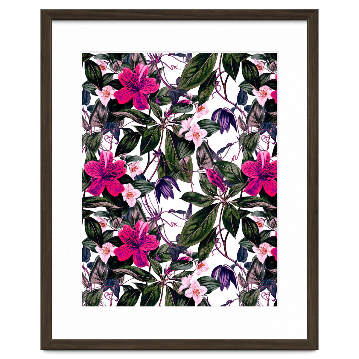 Pattern antique botanical flowers